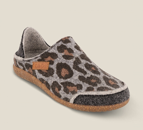 Taos Sneakers Women's Convertawool-Charcoal Leopard Wool